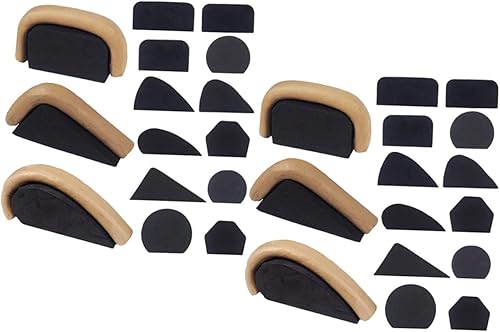 Miniatura 4 de EXCEART 48 piezas de molde de mango de arcilla Herramientas de arcilla para hacer forma de placa de manija, moldes de mango de taza, mango redondo,