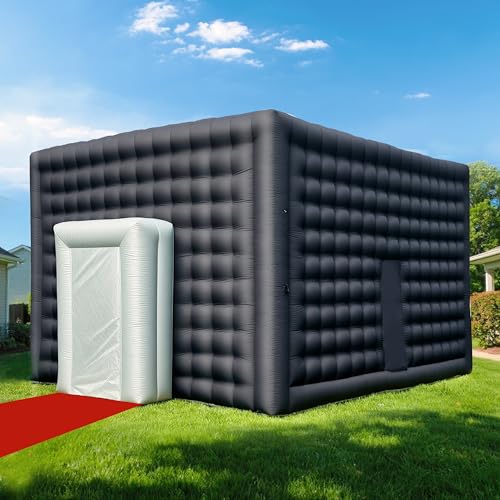 Wellcomer Giant 20x17x12' Inflatable Nightclub with Blower, Inflatable Outdoor Party Tent for Parties, Corporate Events, Festivals, and Special Gatherings - Black