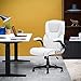 YAMASORO Ergonomic Executive Office Chair White, High Back Leather Computer Chair,Office Desk Chair with arms and Wheels, Swivel