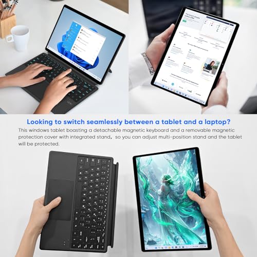 Eyy 2 In 1 Laptop Tablet, 14 Inch Touchscreen Laptop, Intel N100 (Up To 3.4Ghz), 16Gb Lpddr5, 512Gb Ssd, Windows 11 Pro,1920X1200,Wi-Fi 6,Bt5.2,Backlit Keyboard thumb #6