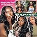 Veally Lace Front Wig Pre Plucked Ready to Wear 13x4 HD Glueless Body Wave Lace Front Wig for Women Natural Looking Synthetic Heat Resistant Fiber Wavy Lace Wig Natural Black