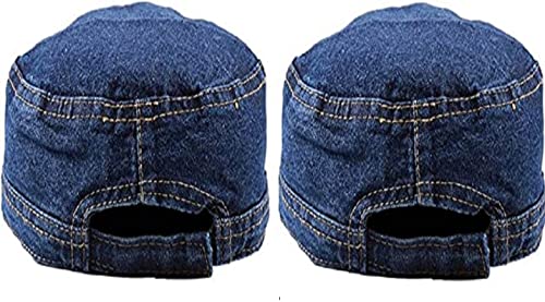 Image of Men's & Women's Unisex Denim Cap (Blue Black Free Size) (Pack of 1)