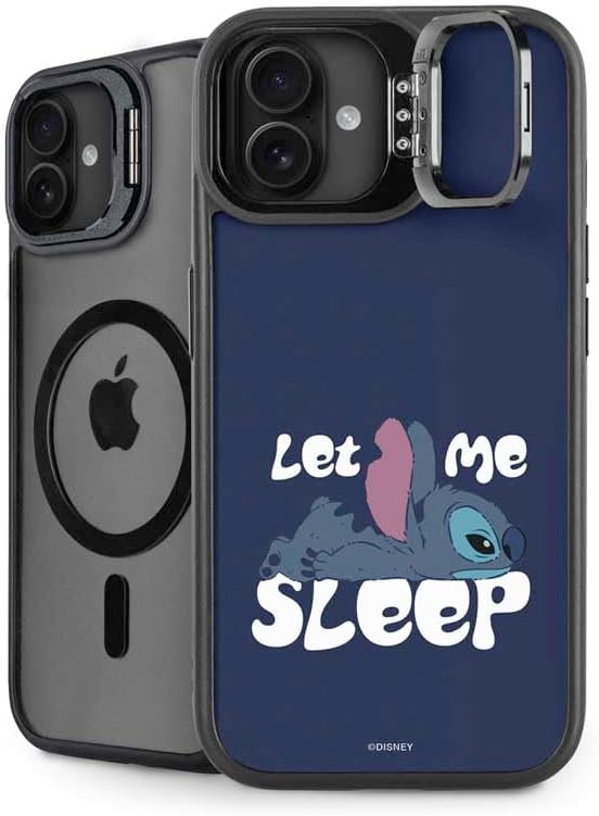 Skinit Kickstand Phone Case Compatible with iPhone 16 - Officially Licensed Disney Lilo and Stitch Stay Weird Design