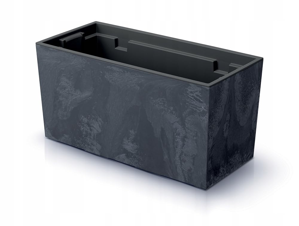 Prosperplast URBI CASE BETON EFFECT balcony planter, dimensions (mm) 395x185x195, Anthracite