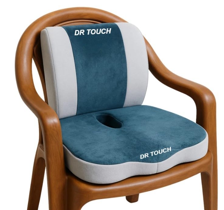 Dr. Touch Memory Foam Seat Cushion and Lumbar Back Support Pillow