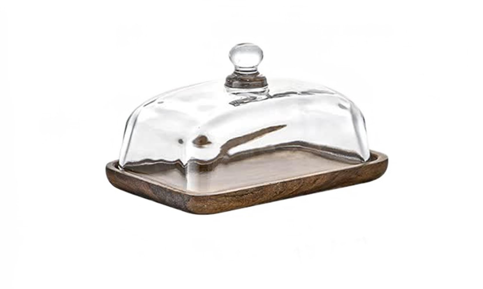 Beurrier en verre avec couvercle pour plan de travail, rangement de cuisine, accessoire cuisine, beurre, fromage, conteneur
