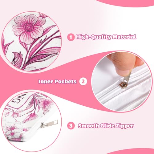 Bolsa para fichas de Mahjong con cierre rosa miniatura 4