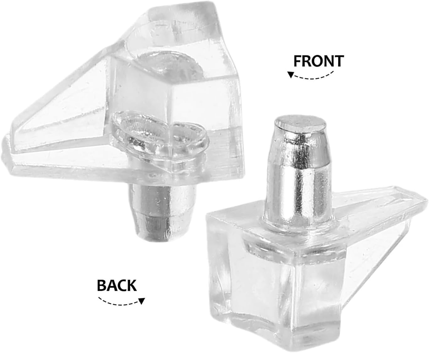 200Pcs Clear Plastic Shelf Support Pins 5Mm Cabinet Pegs for Heavy Duty Cupboards Wood and Glass Shelves