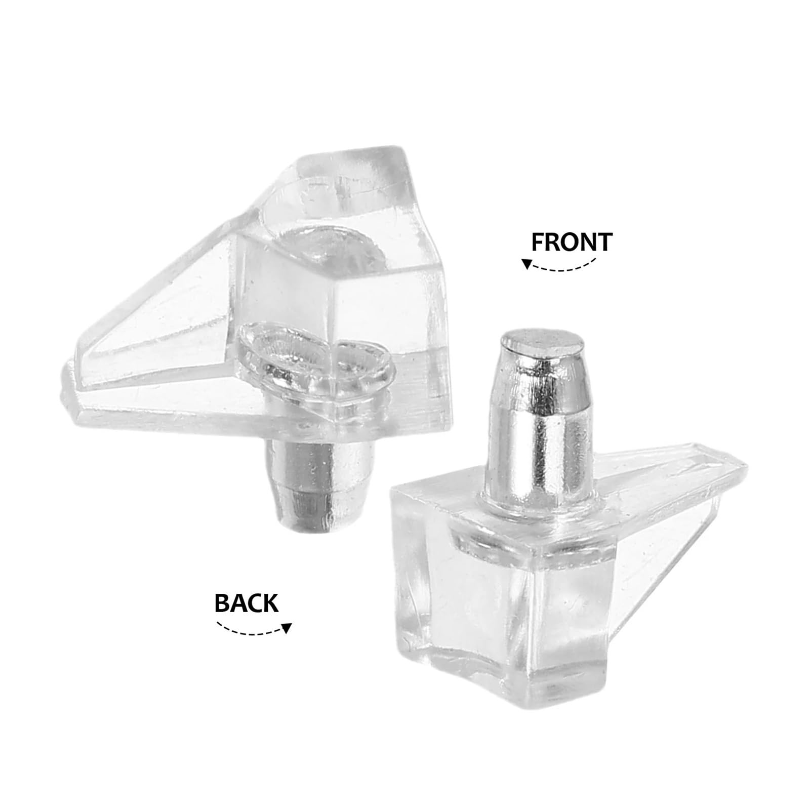 200 Uds pasadores de soporte estante plástico transparente clavijas gabinete 5Mm for armarios resistentes estantes madera y vidrio