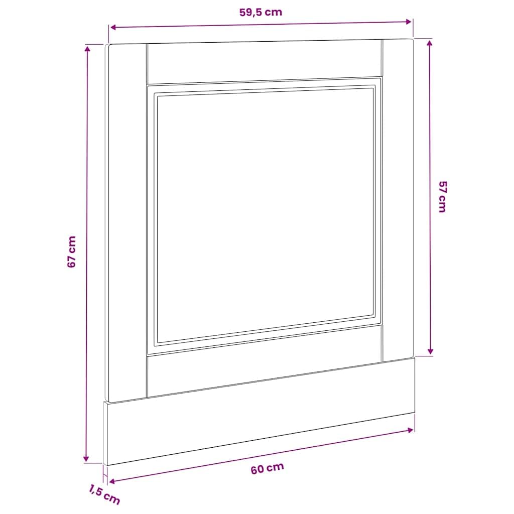 Générique Geschirrspüler schwarz 60 x 1,5 x 57 cm aus Holzwerkstoff, glatte Oberfläche, feuchtigkeitsbeständig, leicht zu reinigen mit einem feuchten Tuch, zeitloses Design zum Schutz