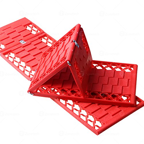Zone Tech Foldable Emergency Car Tire Traction Mat - Premium Quality Strong Durable