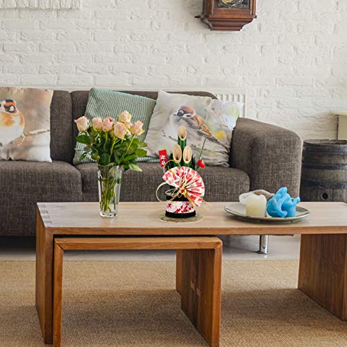 Amosfun Enfeite de Mesa Japonês Estilo de Japão Decoração Ventilador de Papel Sorte Sorte Decoração