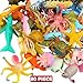 Yeonha Toys Ocean Sea Animals, 80 Pcs Mini Underwater Sea Life Toys Set, Sea Animal Learning Toys for Boys and Girls Early Childhood Education, Gifts, Parties, Prizes, Pretend Ocean Animals