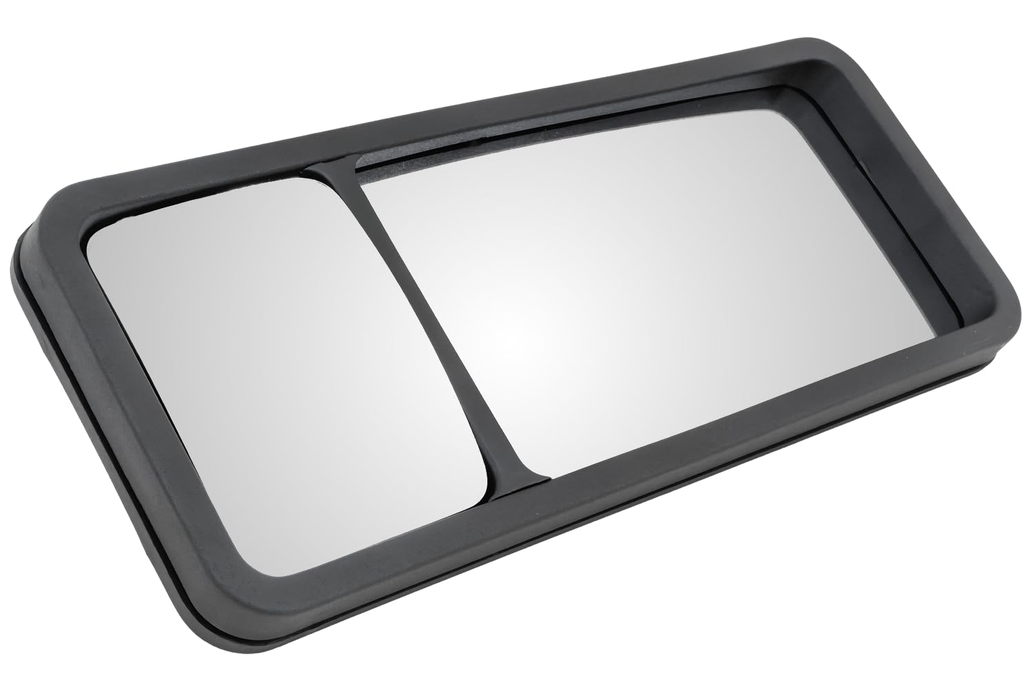 Plastex Seitenspiegel 390x157mm für Traktor und Baumaschinen, Panorama-Aussenspiegel mit 14-22mm Montagedurchmesser für links und rechts, robuster Schlepperspiegel