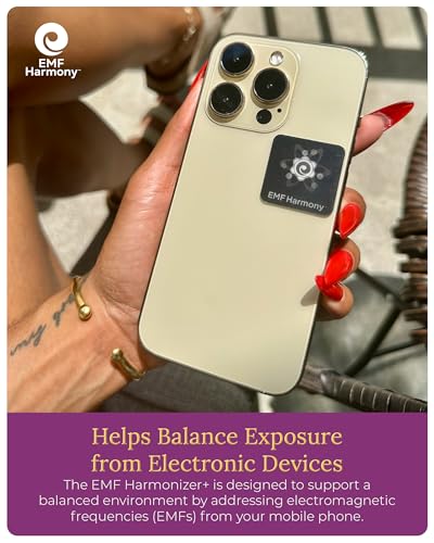 Image of EMF Harmony Harmonizer Plus Phone Sticker - 1.2 inch Stainless Steel Adhesive Disc for Phones & Devices, Reusable Accessory for Daily Peace of Mind in The Modern Age