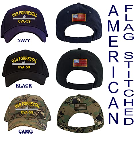 Gorra bordada personalizada USS Forrestal CVA-59 miniatura 3