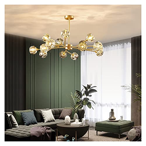 Luminaire suspendu en cristal haut de gamme et cuivre HJLJKG - 3