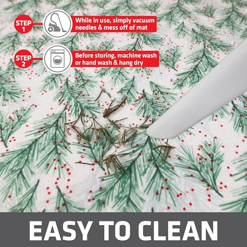 Drymate Tapete para árvore de Natal (71 cm), protege o chão de derramamentos e arranhões, absorvente