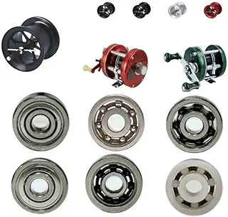 【アベイル】アブガルシア ABU5000ブロンズブッシング対応 スプール用ベアリング 10-3-4mm&10-3-4mm 2個1セット(セラミックベアリング【LX】)