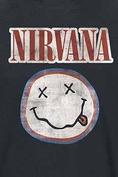 Amazon.com: Nirvana T Shirt Distressed Band Logo Smiley