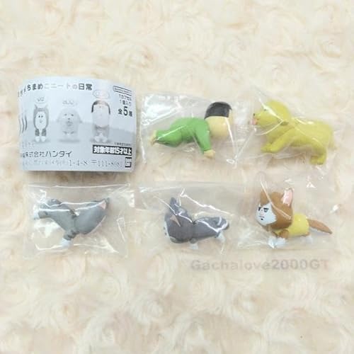 ハグコット まめきちまめこニートの日常 全5種 フルコンプ ガチャ