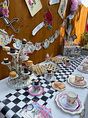 Talking Tables Pak van 4 Alice in Wonderland Papier Serveerschalen Levert | voor Mad Hatter Afternoon Tea… - Image 8