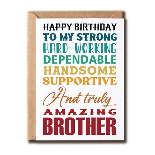 KGLDesigns Happy Birthday To My Strong - Truly Amazing BrotherJ[h - Sweet Brother Greeting - LO - a̋LOi - ނւ̃J[hB