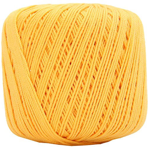 Image of ThreadArt 100% Cotton Crochet Thread Size 3, Pollen Gold 40 | Soft pure cotton crochet thread for lace, doilies, amigurumi and crafts. Smooth finish with crisp stitch definition.