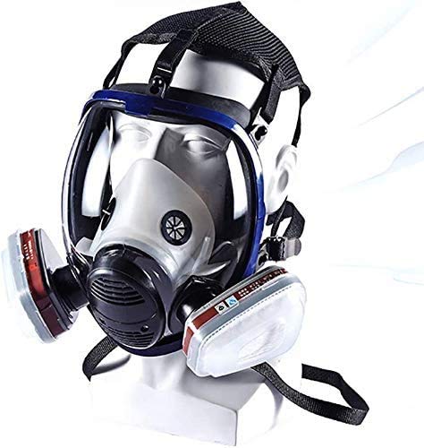 OPARYY Respirator Full Seal Protection Double Air Filter Eye Protection Respiratory Protection (Respirator +Canister)