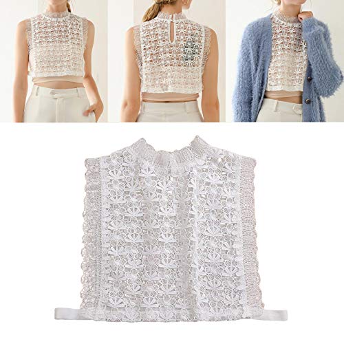 kowaku Mulher Sem Mangas com Gola de Renda Decotada Regata Justa para Verão