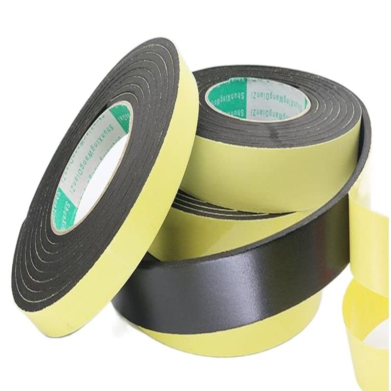 1pc 5M/10M Strong Adhesion EVA Black Sponge Foam Rubber Tape - Anti-Collision Seal Strip for Doors and Windows(40mmx3mmx5m)