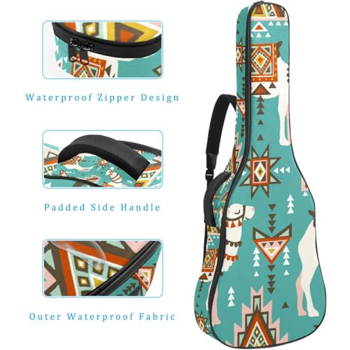 Housse de guitare rembourrée en tissu Oxford épais avec boucle de suspension et sangle de cou Camel Caravan Through Desert, Multicolore 4., 42.9×16.9×4.7 in, Sac de transport tendance pour guitare - Les Beatles, Paul McCartney, John Lennon, RIngo Starr, George Harrison Housse de guitare rembourrée en tissu Oxford épais avec boucle de suspension et sangle de cou Camel Caravan Through Desert, Multicolore 4., 42.9x16.9x4.7 in, Sac de transport tendance pour guitare – Image 5