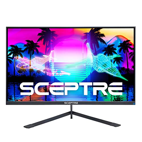 Sceptre 27-inch FHD 1080p IPS LED Gaming Monitor 1ms HDMI x3 DisplayPort up to 144Hz AMD FreeSync Premium Build-in Speakers, Edgeless Machine Black (E275B-FPN168) by Sceptre - Used condition - US$123.47
