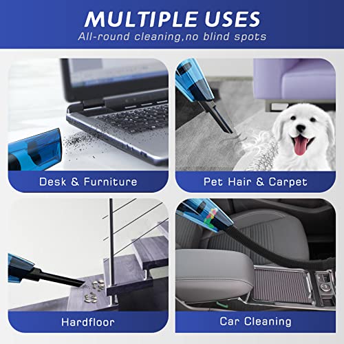 Siynzem Handheld Vacuum Cordless Upgrade 10000Pa, Hand Vacuum With Led Light, Rechargeable Car Vacuum Cordless, Hand Held Vacuum Cleaner, Mini Vacuum For Pets Hair, Home, Car Cleaning #TOP2