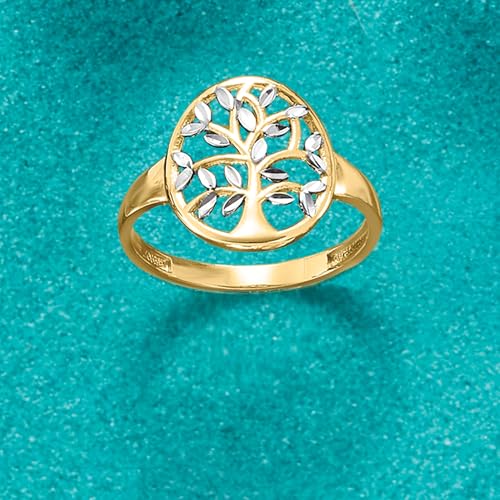 Ross-Simons 14kt 2-Tone Gold Cut-Out Tree Of Life Ring4