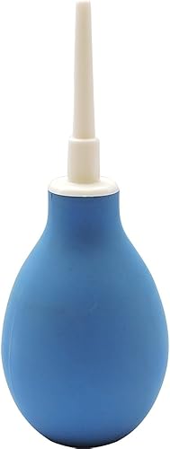 Jeringa de enema rectal ducha anal y vaginal para una limpieza suave adecuada para hombres mujeres capacidad de 8 onzas líquidas color azul