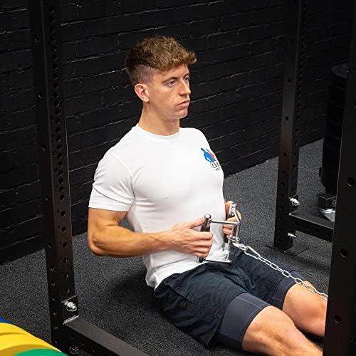 GYM MASTER Heavy Duty Twin Seated Row V Handle Textured Grip Cable Attachment