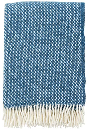 Klippan Preppy Wolldecke 130x200 cm blau