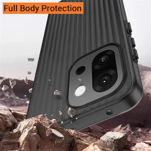 Image of Kapa Wave Frosted Grip Back Cover for OnePlus 13S | Ultra Slim [with Metal Buttons] Matte Finish Back Case (Grey)