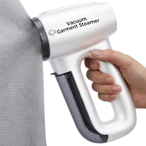 Bellairon Veloce Vacuum Garment Steamer, Next-Generation Handheld Clothing Steamer with 2500Pa Suction for Fabric Grip, Fast-Dry & Wearable Results, One-Hand Operation, 1100W, 120V