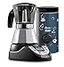 Produktbild De'Longhi emkp42.b Alicia Plus Elektrischer Kaffeebereiter, Farbe Silber Alicia Plus + Kaffeedosierer Schwarz/Blau