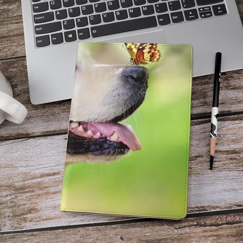 Couverture carnet A5 Golden Retriever cuir synthétique anti-usure pour notes protégées
