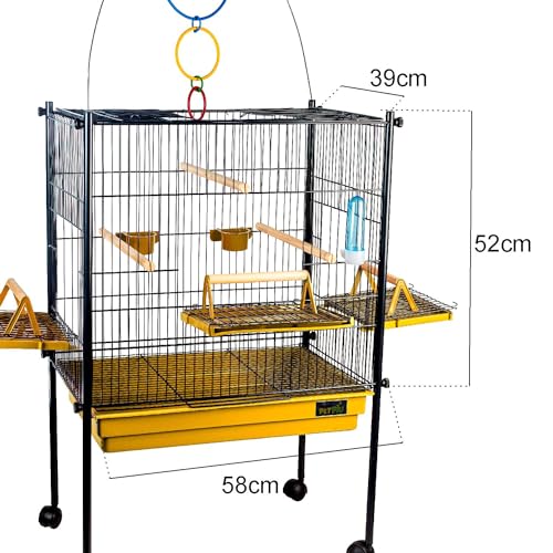 VIVEIRO PARA CALOPSITA TRIPLEX BLACK/AMARELO