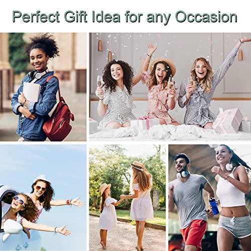 Beaded Bracelet Keychain Wristlet Key Ring Bangle For Women With Variable Ceramic Glaze For House And Car Keys (Teal) #TOP6