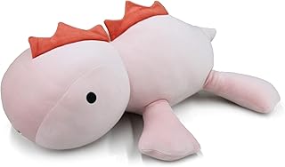 PlushGenic 28" - Weighted Dinosaur Plush - 6lbs Weighted Stuffed Animals for Anxiety, Adults and Kids - Pink Weighted Dino Plush, 28 inch | 6 lbs