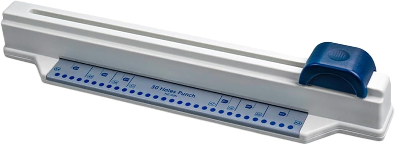 Perforatrice Portatile A 30 Fori per Fogli Sciolti E Rilegatura A Spirale - Perforatrice Manuale Multiforo per Cancelleria da Ufficio E Scolastica