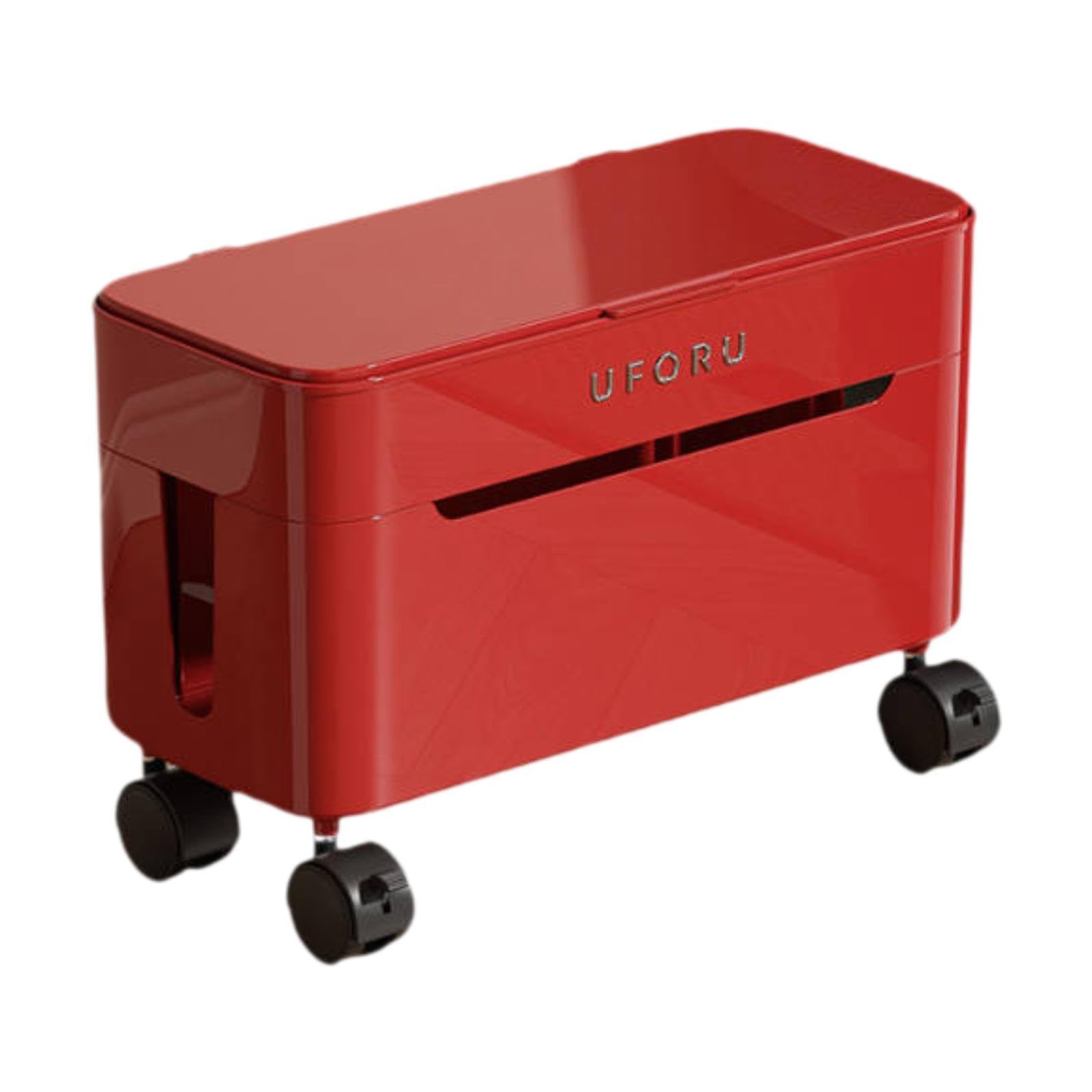 Sharplace Caja Organizadora de Cables, Organizador de Cables para Router, Organizador de Cables de Escritorio, Ocultador de Cables para La Escuela, El Hogar Y E, Rojo