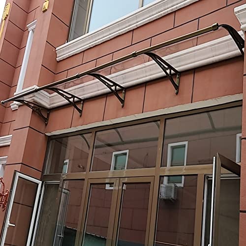 Toldo de exterior transparente para puerta trasera, ventanas y protección de aleros contra el sol 3