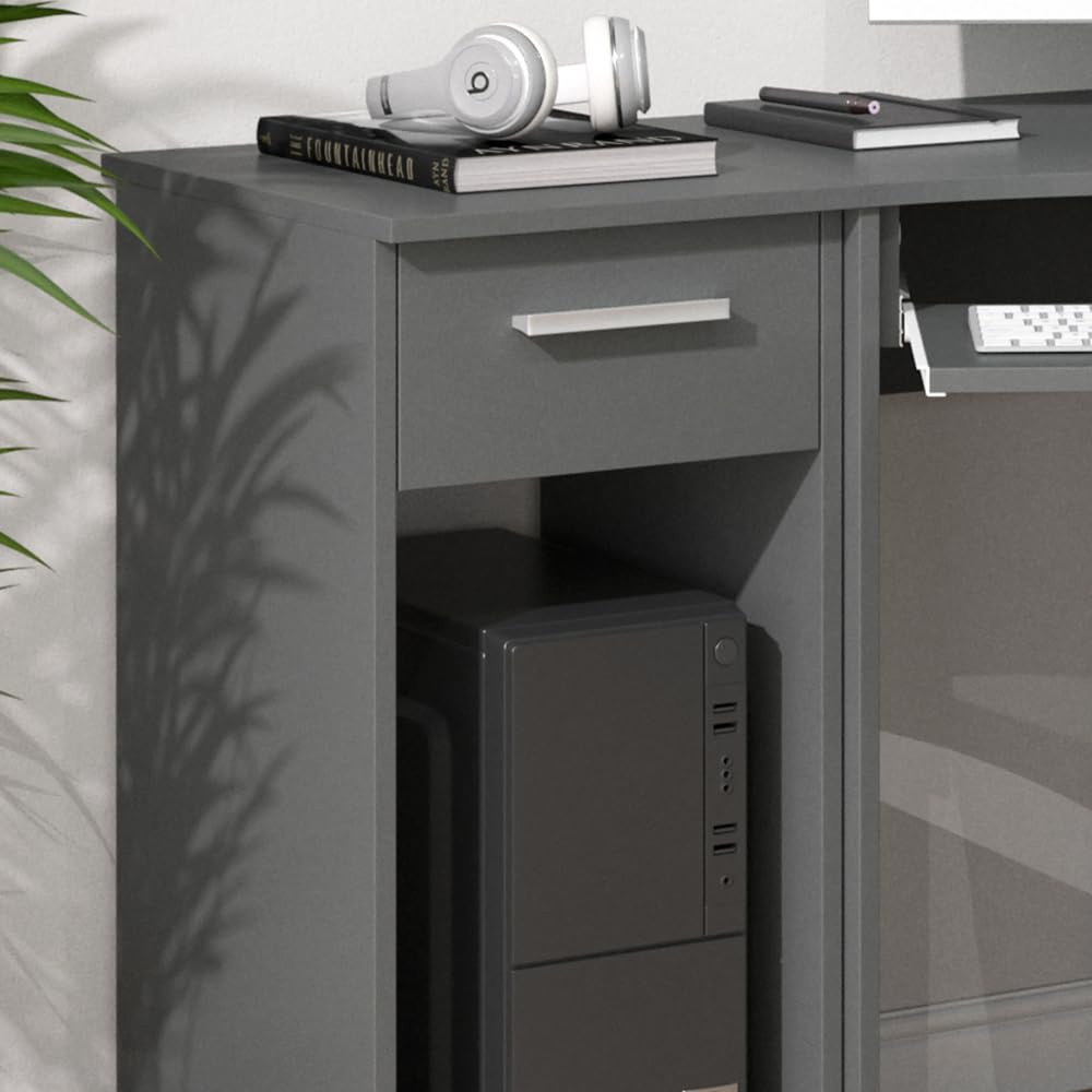 Vicco Armoire PC Odin, Anthracite, 35.1x45cm, Convient au Rangement d’Un PC et de Ses Accessoires