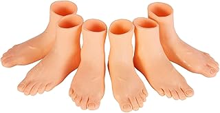 Finger Feet Puppet Tiny Feet Set, Left and Right Small Feet for Fun, Little Feet Fingers for Kids and Adults, Gnomes Small Feet, Pack of 6